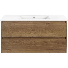 Тумба с раковиной дуб табачный 101,5 см Vincea Gio VMC-2G100TO + VBS-13100