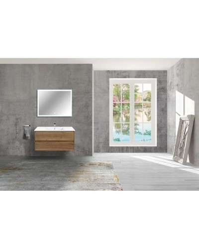 Тумба с раковиной дуб табачный 101,5 см Vincea Gio VMC-2G100TO + VBS-13100