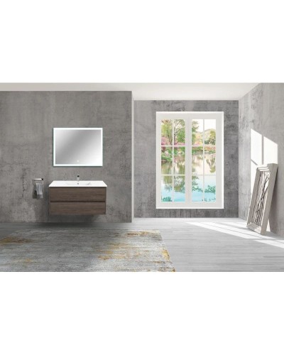 Тумба с раковиной темный дуб 101,5 см Vincea Gio VMC-2G100RO + VBS-13100