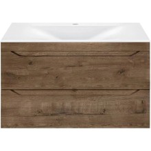 Тумба с раковиной дуб винтаж 80,5 см Vincea Fine VMC-2F800VO + VCB-1F800W