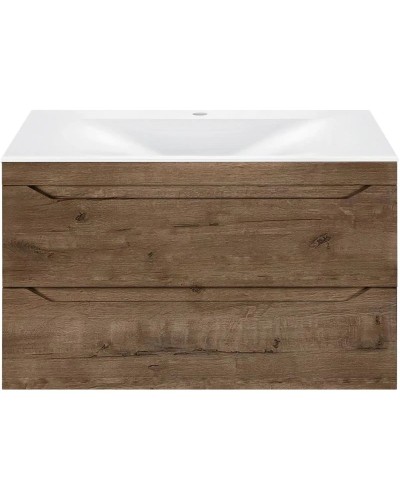 Тумба с раковиной дуб винтаж 80,5 см Vincea Fine VMC-2F800VO + VCB-1F800W