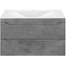 Тумба с раковиной бетон 80,5 см Vincea Fine VMC-2F800BT + VCB-1F800W