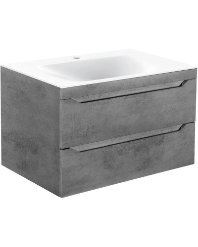 Тумба с раковиной бетон 80,5 см Vincea Fine VMC-2F800BT + VCB-1F800W