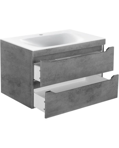 Тумба с раковиной бетон 80,5 см Vincea Fine VMC-2F800BT + VCB-1F800W