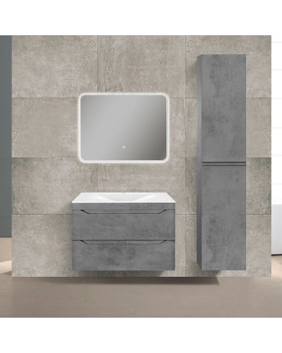 Тумба с раковиной бетон 80,5 см Vincea Fine VMC-2F800BT + VCB-1F800W