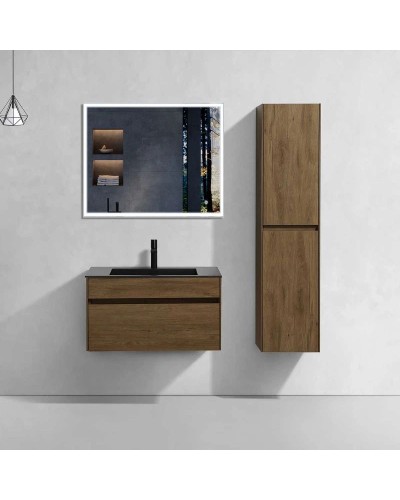 Тумба с раковиной дуб табачный 80 см Vincea Chiara VMC-2C800TO + VCB-13800B