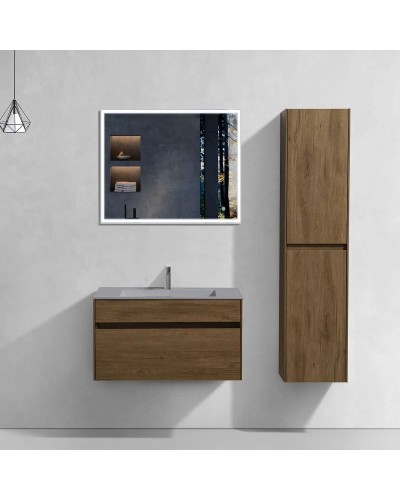 Тумба с раковиной дуб табачный 80 см Vincea Chiara VMC-2C800TO + VCB-13800G