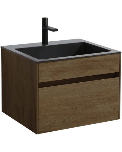 Тумба с раковиной дуб табачный 60 см Vincea Chiara VMC-2C600TO + VCB-13600B