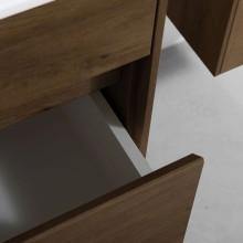 Тумба с раковиной дуб табачный 60 см Vincea Chiara VMC-2C600TO + VCB-13600W