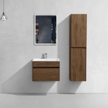 Тумба с раковиной дуб табачный 60 см Vincea Chiara VMC-2C600TO + VCB-13600W