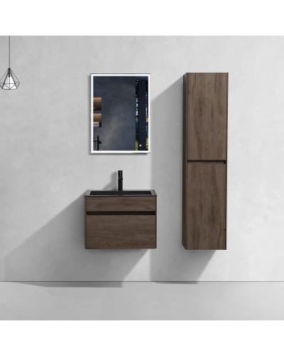 Тумба с раковиной темный дуб 60 см Vincea Chiara VMC-2C600RO + VCB-13600B