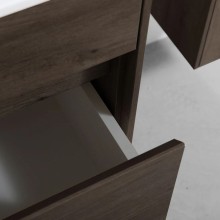 Тумба с раковиной темный дуб 60 см Vincea Chiara VMC-2C600RO + VCB-13600W