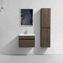 Тумба с раковиной темный дуб 60 см Vincea Chiara VMC-2C600RO + VCB-13600W