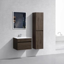 Тумба с раковиной темный дуб 60 см Vincea Chiara VMC-2C600RO + VCB-13600W