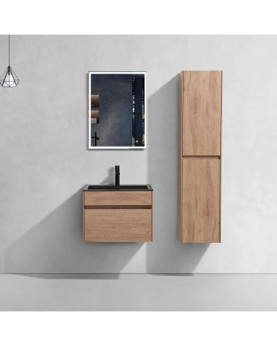 Тумба с раковиной натуральный дуб 60 см Vincea Chiara VMC-2C600NO + VCB-13600B