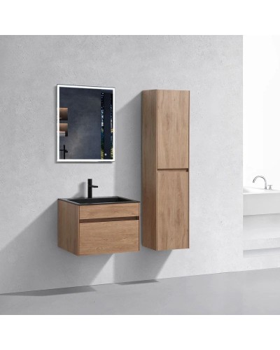 Тумба с раковиной натуральный дуб 60 см Vincea Chiara VMC-2C600NO + VCB-13600B