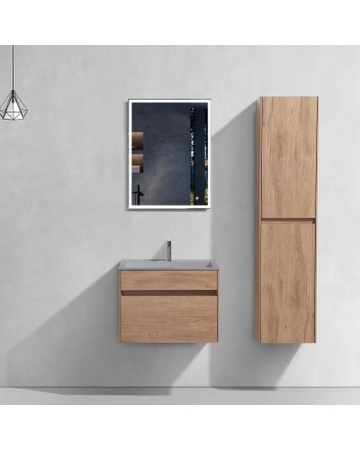 Тумба с раковиной натуральный дуб 60 см Vincea Chiara VMC-2C600NO + VCB-13600G