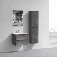 Тумба с раковиной серый камень 60 см Vincea Luka VMC-2L600GS + VCB-13600W