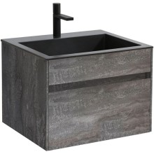 Тумба с раковиной серый камень 60 см Vincea Chiara VMC-2C600GS + VCB-13600B