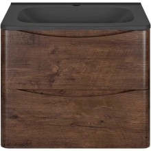 Тумба с раковиной темный дуб 59,4 см Vincea Paola VMC-2P600RW + VCB-2VP600B