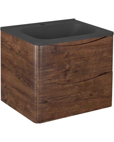 Тумба с раковиной темный дуб 59,4 см Vincea Paola VMC-2P600RW + VCB-2VP600B