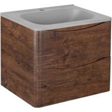 Тумба с раковиной темный дуб 59,4 см Vincea Paola VMC-2P600RW + VCB-2VP600G