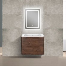 Тумба с раковиной темный дуб 59,4 см Vincea Paola VMC-2P600RW + VCB-2VP600W