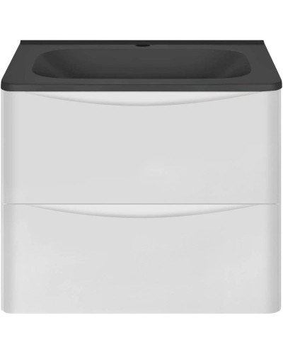 Тумба с раковиной белый глянец 59,4 см Vincea Paola VMC-2P600GW + VCB-2VP600B