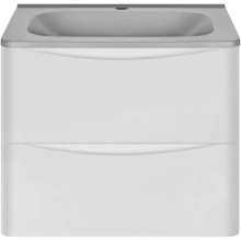 Тумба с раковиной белый глянец 59,4 см Vincea Paola VMC-2P600GW + VCB-2VP600G