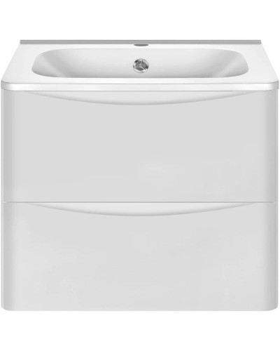 Тумба с раковиной белый глянец 59,4 см Vincea Paola VMC-2P600GW + VCB-2VP600W