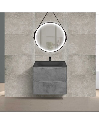 Тумба с раковиной бетон 59,4 см Vincea Paola VMC-2P600BT + VCB-2VP600B