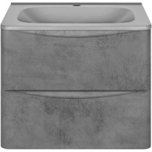 Тумба с раковиной бетон 59,4 см Vincea Paola VMC-2P600BT + VCB-2VP600G