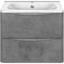 Тумба с раковиной бетон 59,4 см Vincea Paola VMC-2P600BT + VCB-2VP600W