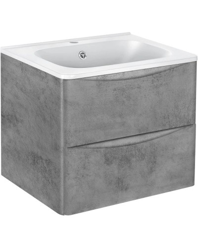 Тумба с раковиной бетон 59,4 см Vincea Paola VMC-2P600BT + VCB-2VP600W