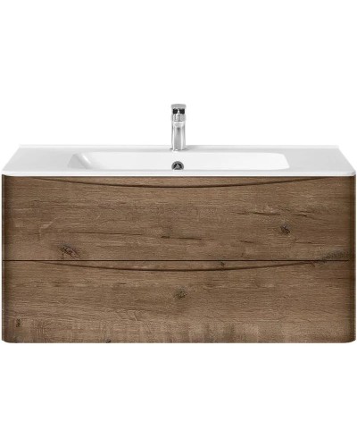 Тумба с раковиной дуб винтаж 100 см Vincea Paola VMC-2P100VO + VCB-2VP100W