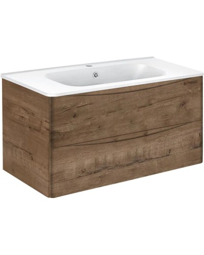 Тумба с раковиной дуб винтаж 100 см Vincea Paola VMC-2P100VO + VCB-2VP100W