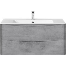 Тумба с раковиной бетон 100 см Vincea Paola VMC-2P100BT + VCB-2VP100W