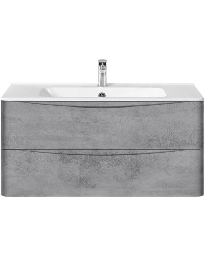 Тумба с раковиной бетон 100 см Vincea Paola VMC-2P100BT + VCB-2VP100W