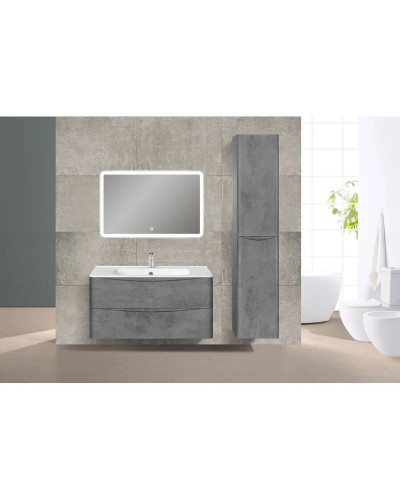 Тумба с раковиной бетон 100 см Vincea Paola VMC-2P100BT + VCB-2VP100W