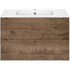 Тумба с раковиной дуб винтаж 81 см Vincea Norma VMC-2N800VO + VCB-2N800W