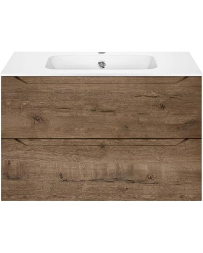 Тумба с раковиной дуб винтаж 81 см Vincea Norma VMC-2N800VO + VCB-2N800W