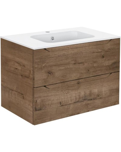 Тумба с раковиной дуб винтаж 81 см Vincea Norma VMC-2N800VO + VCB-2N800W