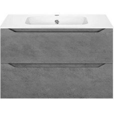 Тумба с раковиной бетон 81 см Vincea Norma VMC-2N800BT + VCB-2N800W