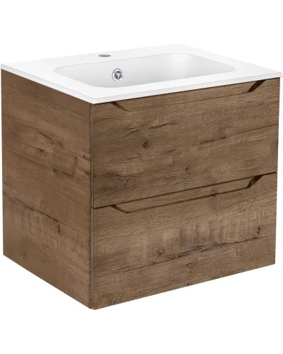 Тумба с раковиной дуб винтаж 61 см Vincea Norma VMC-2N600VO + VCB-2N600W