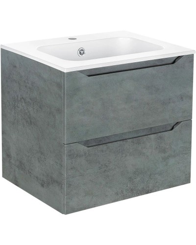 Тумба с раковиной бетон 61 см Vincea Norma VMC-2N600BT + VCB-2N600W