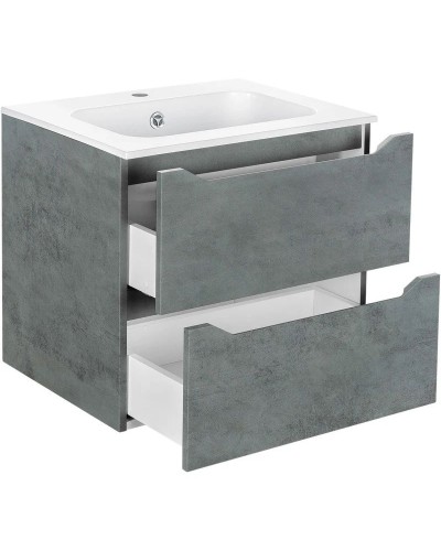 Тумба с раковиной бетон 61 см Vincea Norma VMC-2N600BT + VCB-2N600W