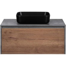 Тумба с раковиной дуб табачный/бетон 100 см Vincea Mesa VMC-2MS100TB + VBS-105MB
