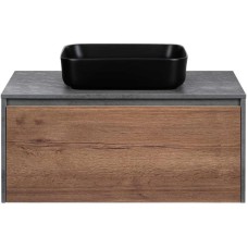 Тумба с раковиной дуб табачный/бетон 100 см Vincea Mesa VMC-2MS100TB + VBS-105MB