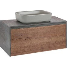 Тумба с раковиной дуб табачный/бетон 100 см Vincea Mesa VMC-2MS100TB + VBS-105MG