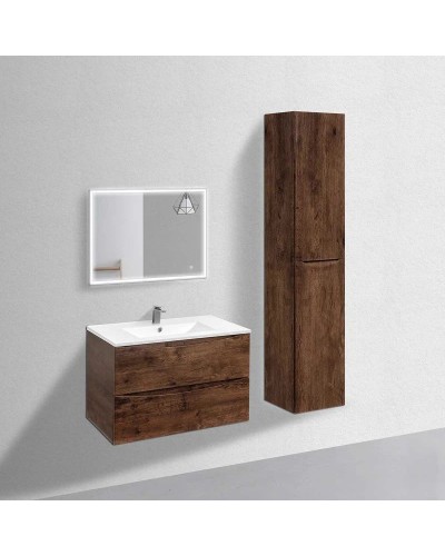 Тумба с раковиной темный дуб 81,5 см Vincea Mia VMC-2MC800RW + VBS-13980